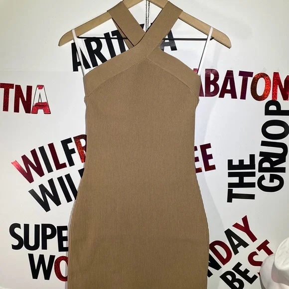Babaton | Dresses | Ribbed Halter Dress By Aritzia | Poshmark